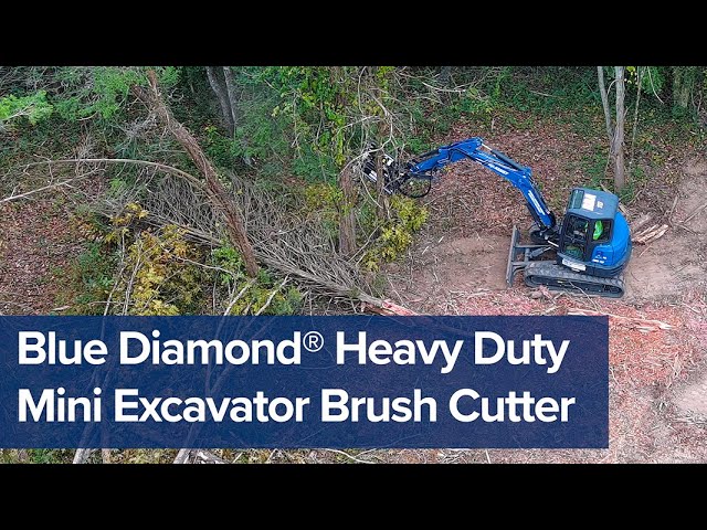 Blue Diamond excavator clearing trees